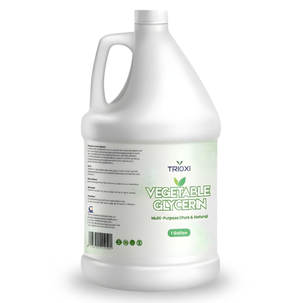 – Trioxi Organic Vegetable Glycerin 1 Gallon – Ideal for Skincare, Hair Care & Homemade Products