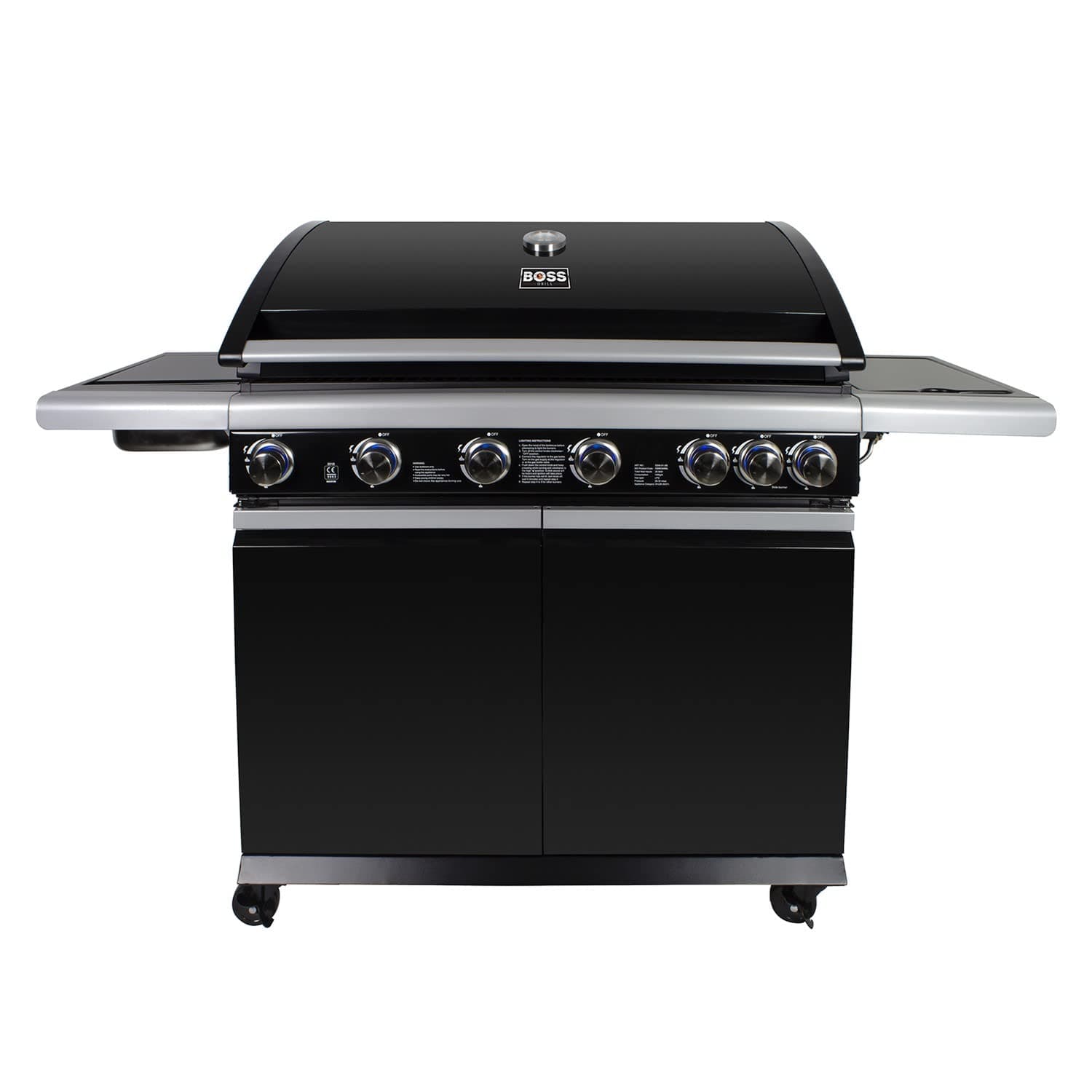 Boss GrillAlabama Elite - 6 Burner Gas BBQ Grill with Side Burner - Black