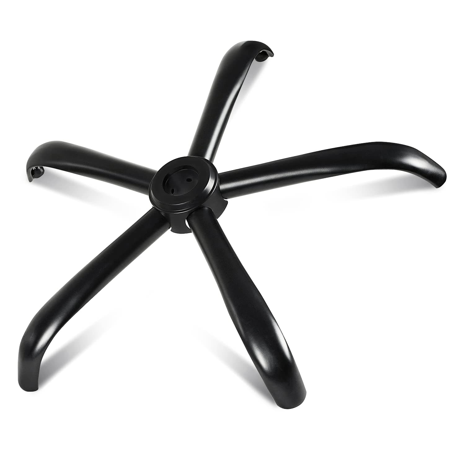 Office Chair Base Replacement for Office/Desk/Swivel Chair with Cap, Universal Gas Cylinder Socket and Caster Sockets, 28"(70 cm) Heavy Duty 2200 Lbs/1000 Kg (Matte Black)