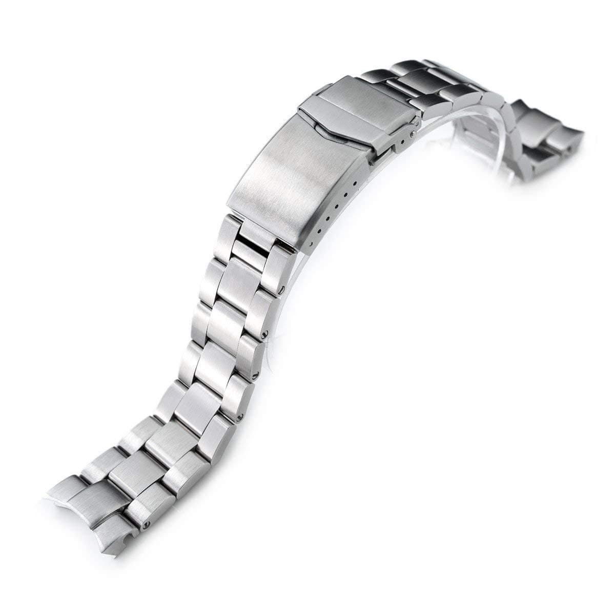 20mm Super 3D Oyster Watch Band for Seiko Alpinist SARB017, Brushed, V-Clasp