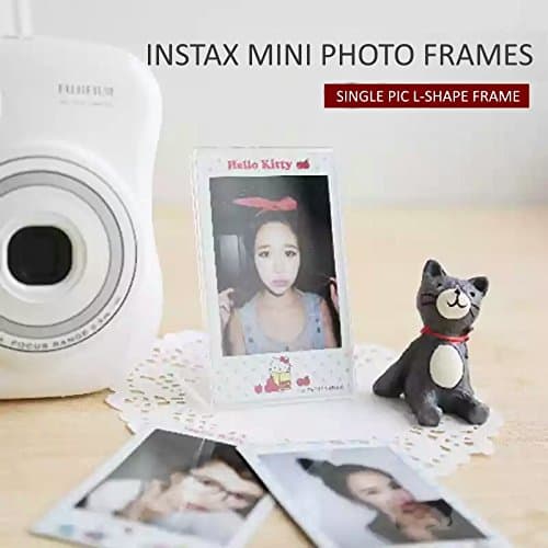 3-inch Clear Acrylic L-Shape Photo Frame for Fujifilm Instax Mini Photos & Kodak Mini Photos (L-Shape 1-Pack)