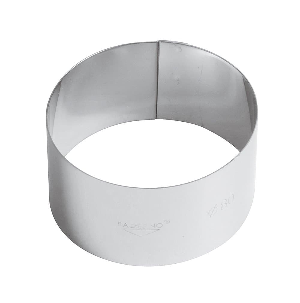 PADERNOWorld Cuisine Stainless Steel Mousse Ring, 3-1/8IN x 1-3/4IN