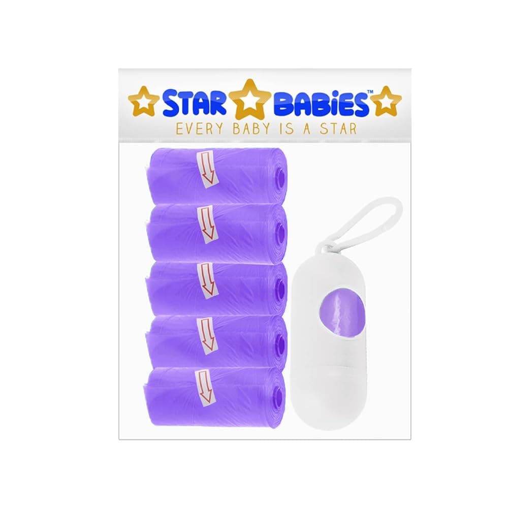 Star Babies Pack Of 5 Scented Bag Lavender, White Dispenser, Pack Of 1