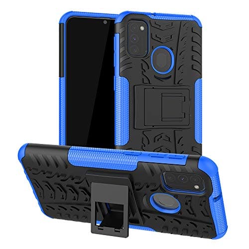 FanTings Case for Samsung Galaxy M31, Detachable 2 in 1 Shockproof Cover [Drop Resistance] [High Impact] [Heavy Duty] [TPU+PC] with Stand Function Protective Case -Blue