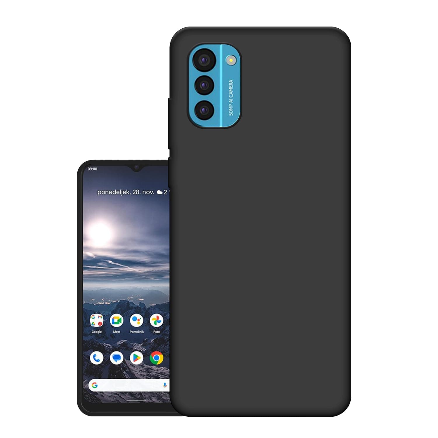 HELLO ZONE Exclusive Matte Finish Soft Back Case Cover for Nokia G21 - Black