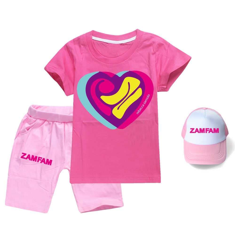 Rebecca Zamolo Zamfam Merch T-Shirt Shorts Sunhas Set for Kids Rebecca Zamolo Merch T-Shirt Shorts Suit