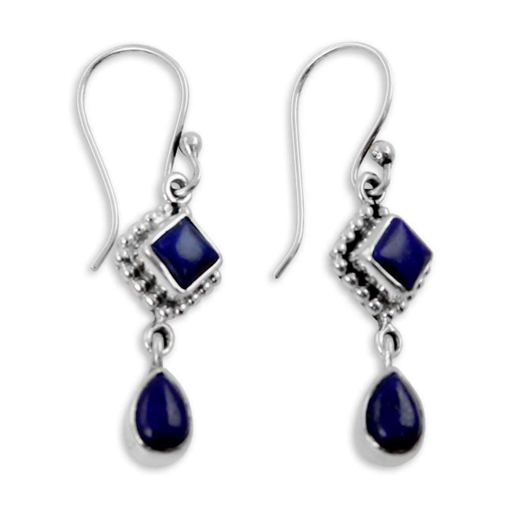 AIYIYOO 1 Pair Fashion Women Earrings Exaggerated Square Imitation Celestite Long Drop Earring Charm Lady Pear Shape Pendant Jewelry Birthday Holiday Gifts