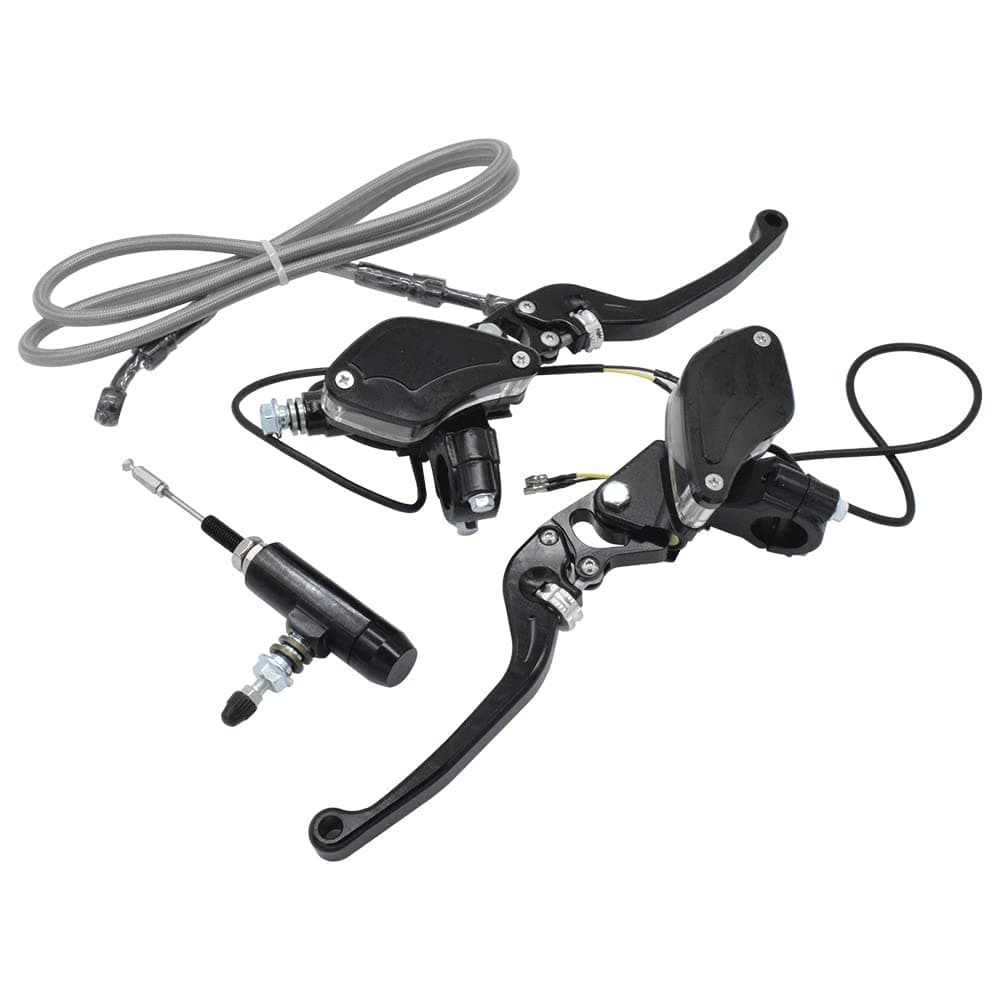 7/8" 22mm Motorcycle Modified Hydraulic Brake Master Cylinder Reservoir Kit for Dirt Sport Bike, Scooter, Pit Bike, ATV Universal (Black)