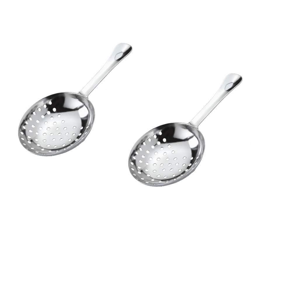 NCO Julep Strainer, Stainless Steel Cocktail Strainer, Bar Strainer, Drink Strainer, Bartender Supplies/Bar Accessories - 2 Pcs Set