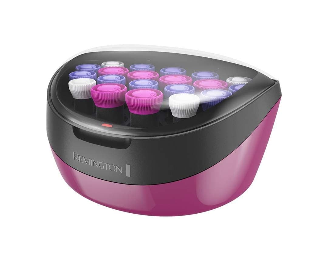 Remington Electric Heatable Hair Rollers [Pack of 20 in 3 Sizes: 4 x 19 mm, 10 x 22 mm, 6 x 27 mm] Ion Technology, Flocked with Wax Core for Long Lasting Warmth, Cool Ends, H5600