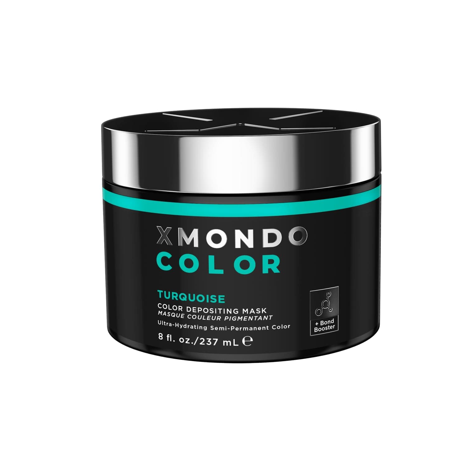 Color Turquoise Depositing Mask & Semi-Permanent Turquoise Dye | Infused with Bond Booster Technology & Hyaluronic Acid for Nourishment, Revitalization & Repair, Vegan Formula, 8 Fl Oz 1-Pack