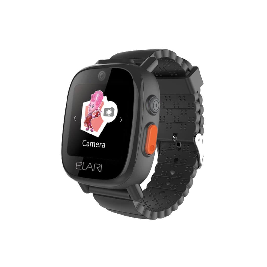 Elari FixiTime 3 Kids Smart Watch. The Best GPS Watch for Kids, Waterproof Smartwatch for Kids with Touchscreen, Location LBS Tracker, WiFi, Voice Chat, Kids Safety Watch for iPhone i.OS Android Black