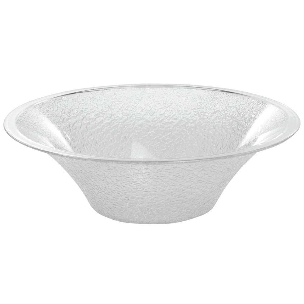 Cambro 13 7/10 qt Bell-Shaped Clear Plastic Pebbled Salad Bowl - 18"Dia