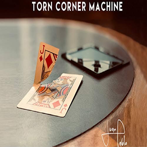 icechan Torn Corner Machine (TCM) by Juan Pablo Torn Card Gimmick Card Magic Tricks Illusions Close up Magic Props Restore Magician Deck