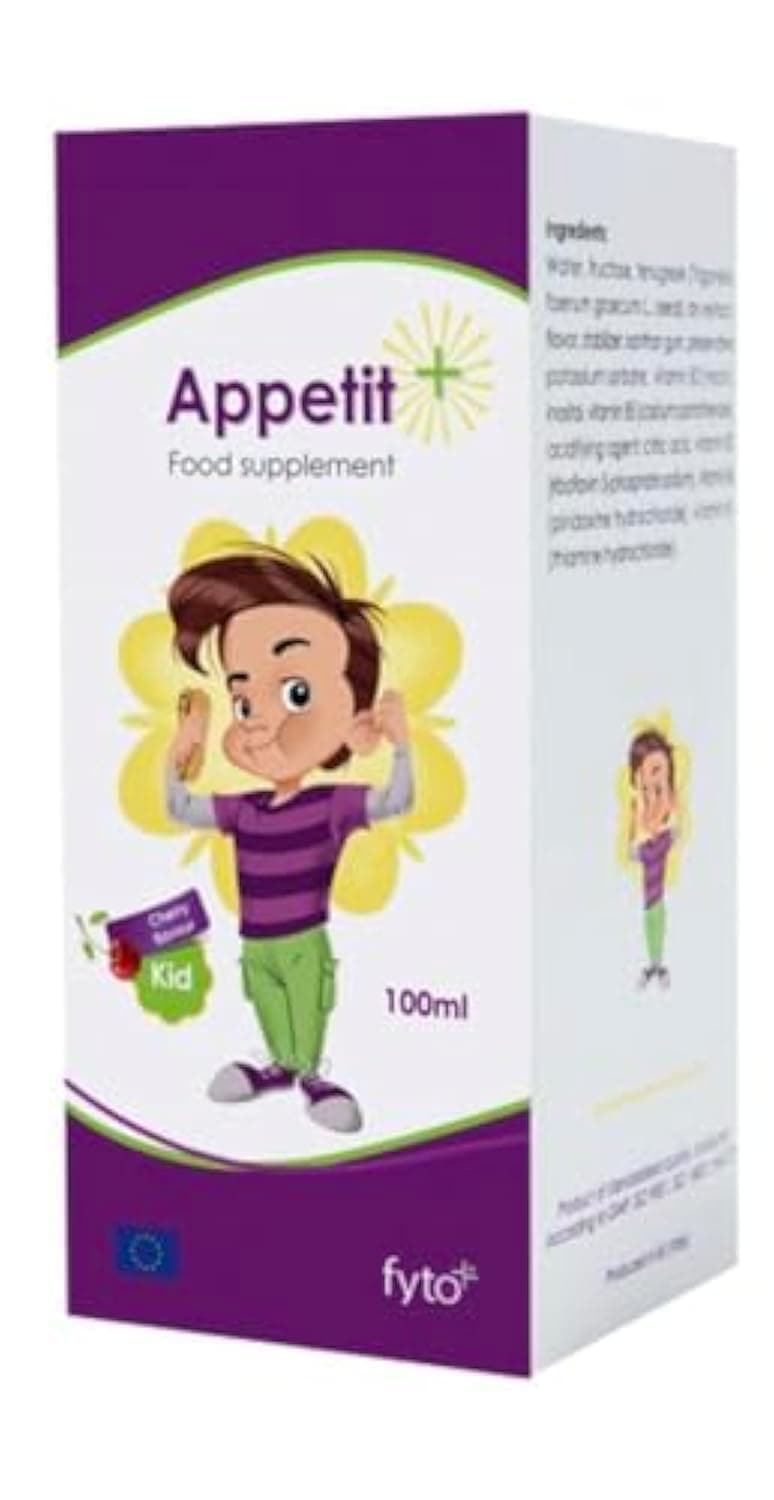 Appetite Booster Weight Gain Stimulant Supplement Eat More for Underweight Kids syrup Made in Belgium 100 mL