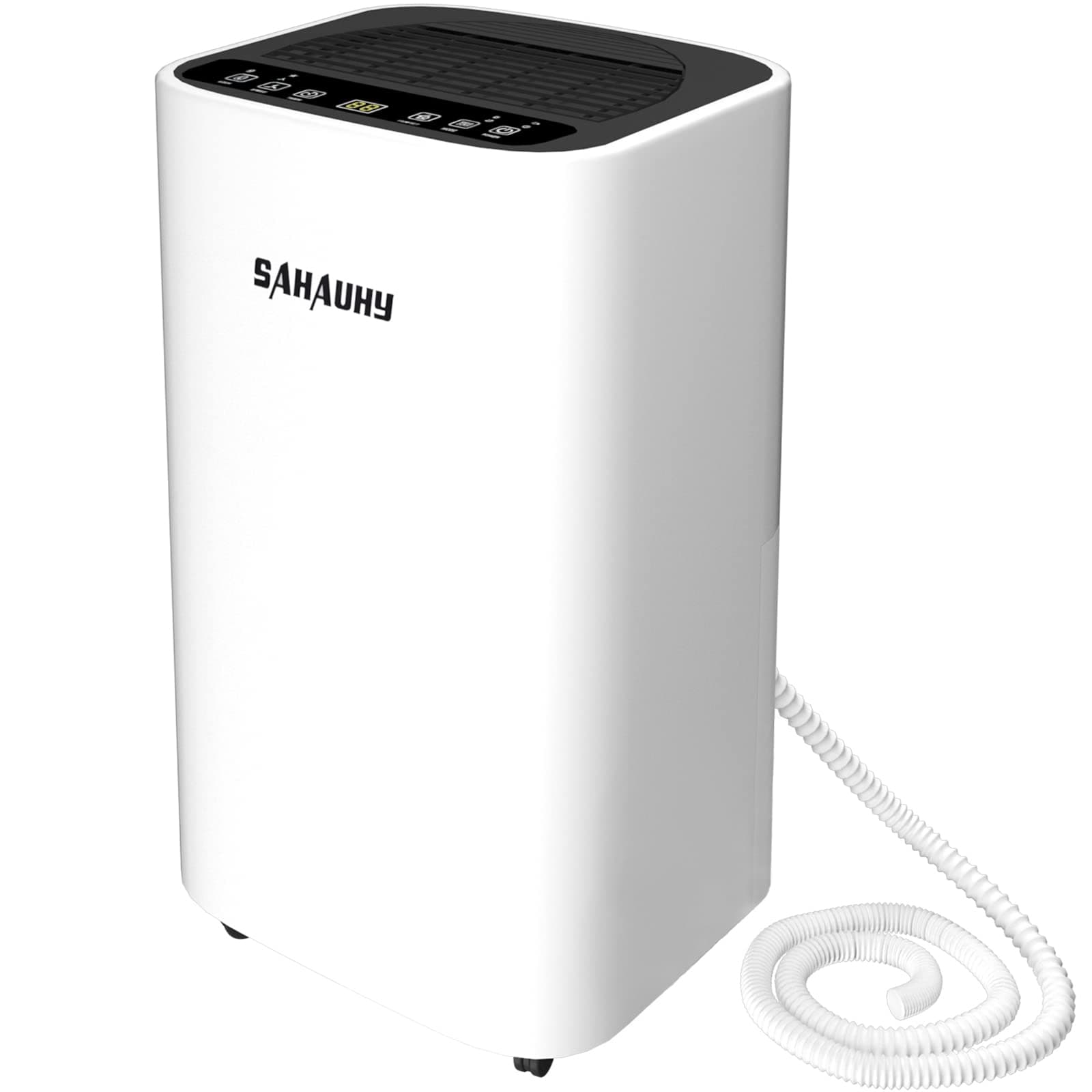 SAHAUHY 1500 Sq.Ft Dehumidifier for Basement,Portable Dehumidifier for Home Garage Bedroom with Drain Hose,0.52 Gallon Water Tank and Wheel