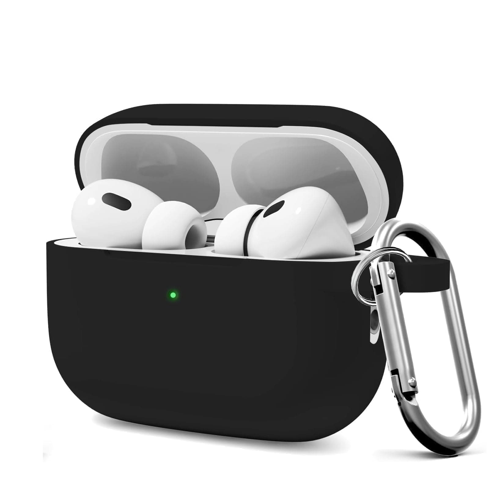 MOLOPPO AirPods Pro 2用ケースカバー AirPods Pro 第2世代/第1世代ケース対応 (ブラック)