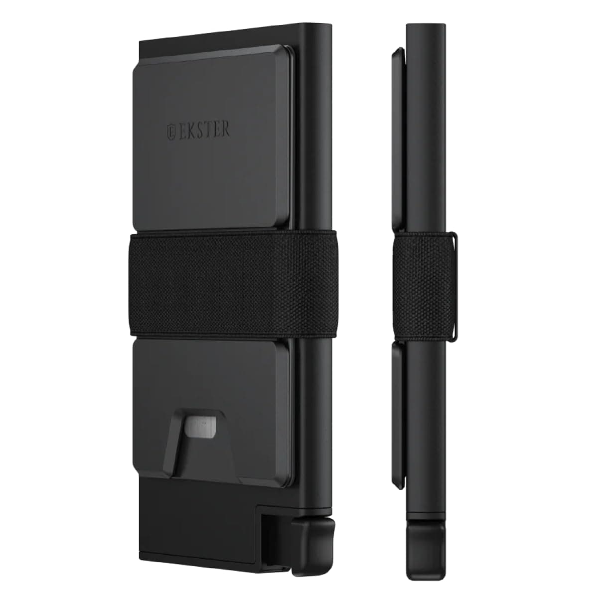 The Ekster Carbon Card Holder Smart Wallet is built for quick access, Black