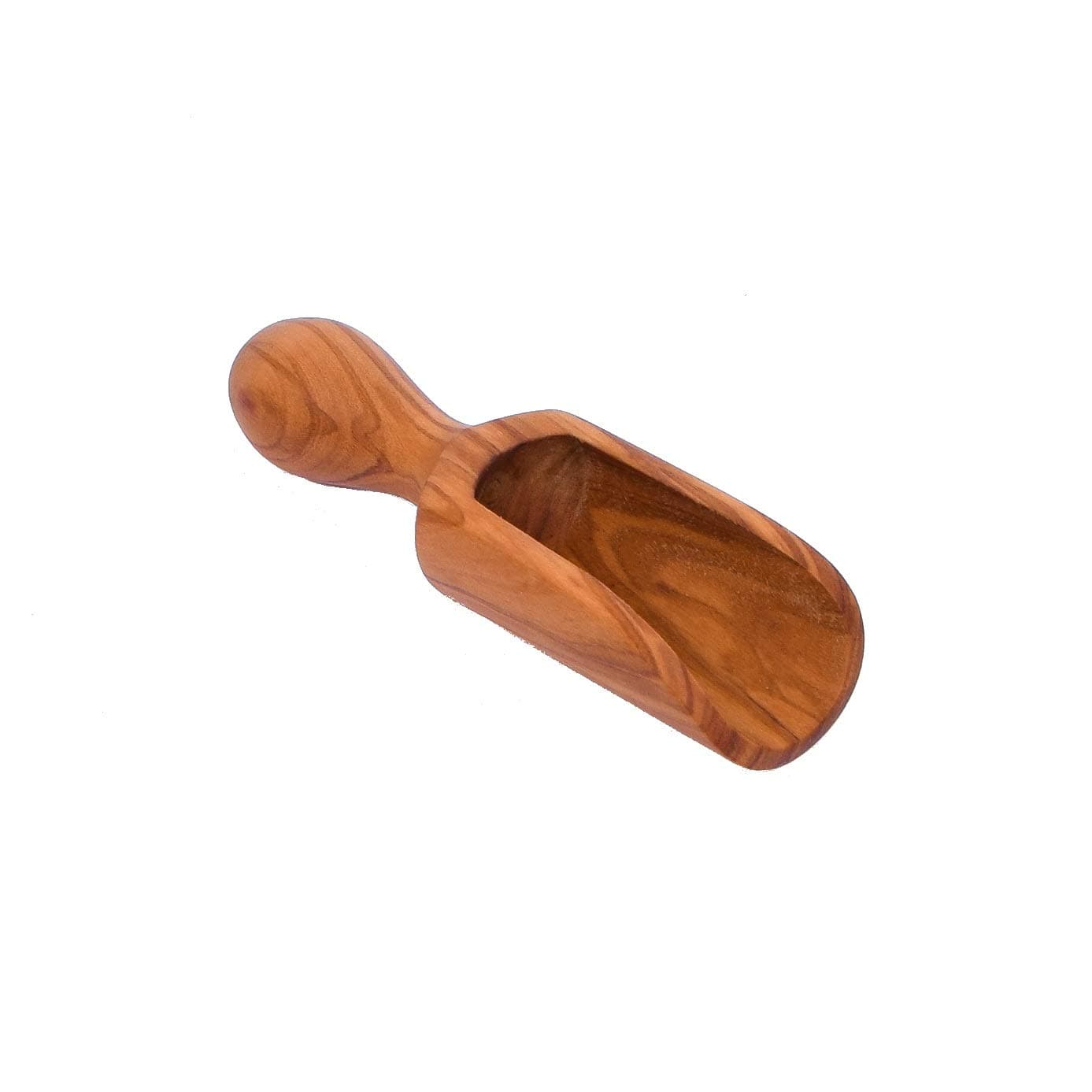 Olive Wood Scoop/Shovel 4.72" - Handcrafted Wooden Spices Spoon/Salt Spoon - SkandWood
