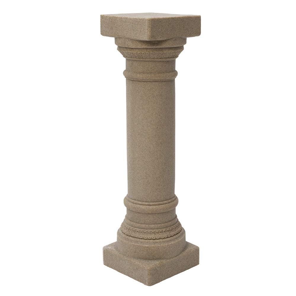 Emsco GroupGreek Column Statue – Natural Sandstone Appearance – Made Of Resin – Lightweight – 32” Height