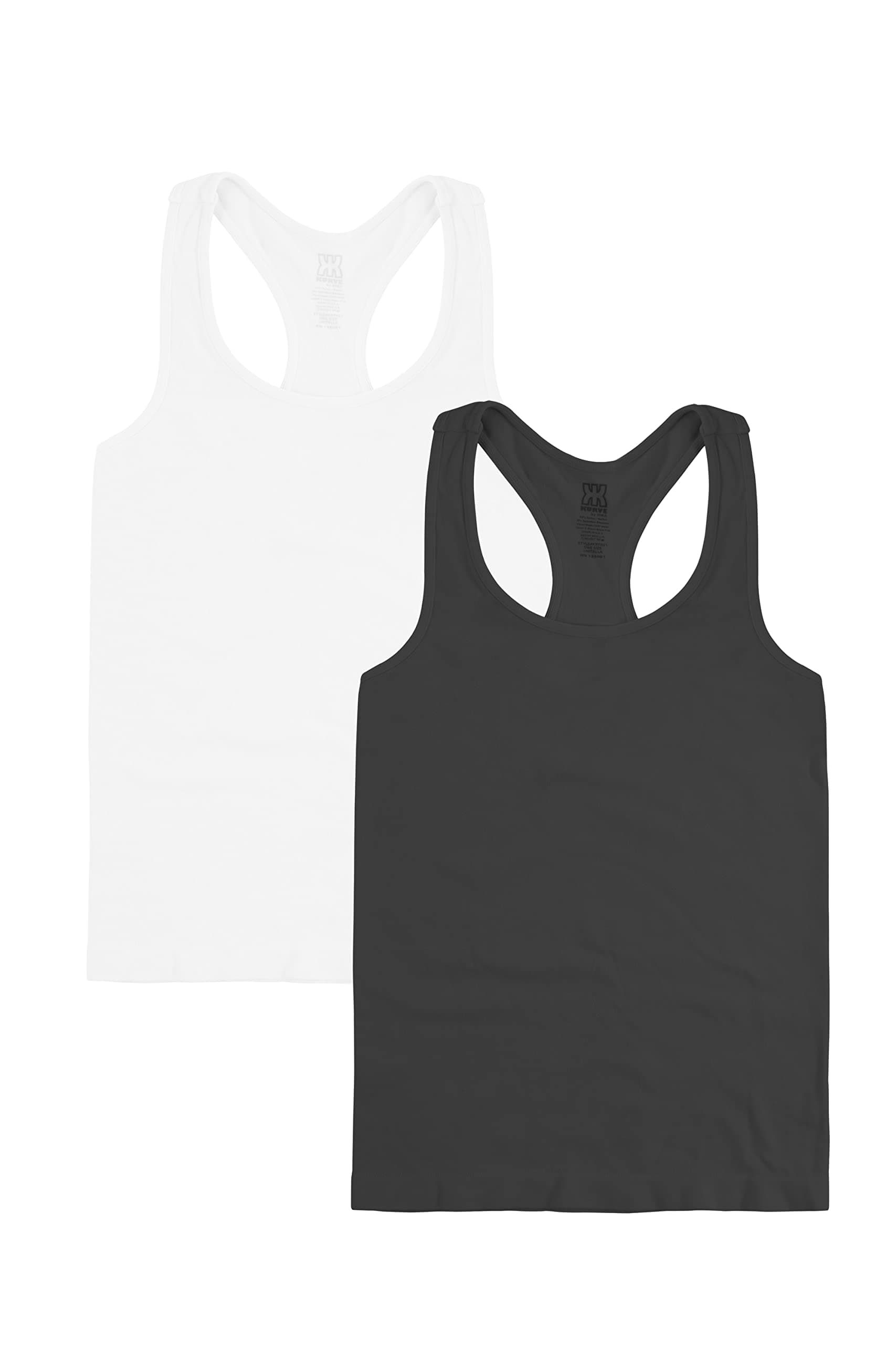 KurvePremium Girls Seamless Supersoft Wide Strap Comfortable Racerback Tank (Made with Love in The USA)