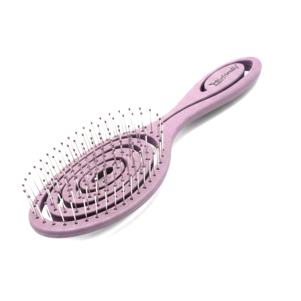 Eco Friendly Straw Hairbrush, Flexible Soft Pin Bristles, Detangling Wet/Dry Hair, Head Massaging Pro