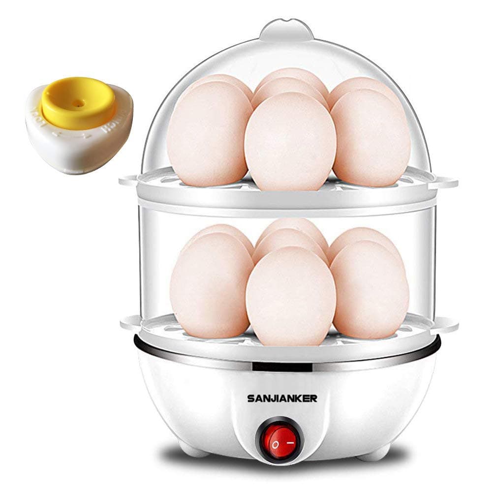 14 Egg Capacity Egg Cooker,350W Electric Egg Maker,Egg Steamer,Egg Boiler,Egg Cooker With Automatic Shut Off, Egg Cooker with Egg Piercer,Blue