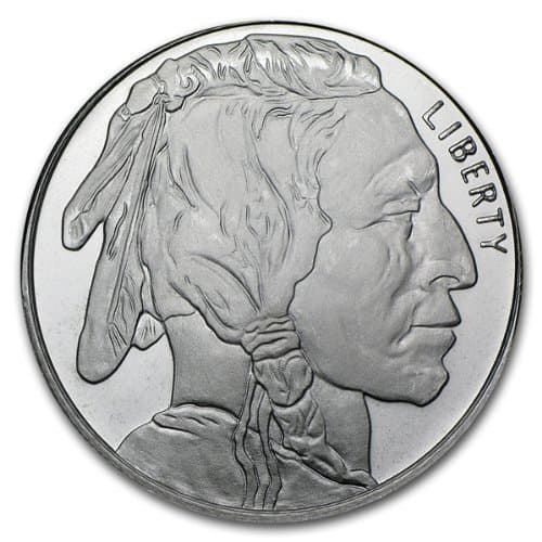 Buffalo Design - 1 oz .999+ Fine Silver Round (Rendition of James Earl Fraser's classic design)