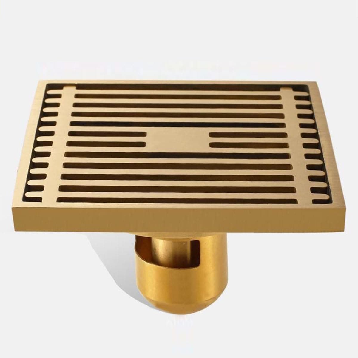 Brass Square Floor Drain, Deodorant Floor Drain For Shower Room And Bathroom, Fast Drainage, Double Anti-Blocking, Detachable And Easy To Clean (10 * 10cm)