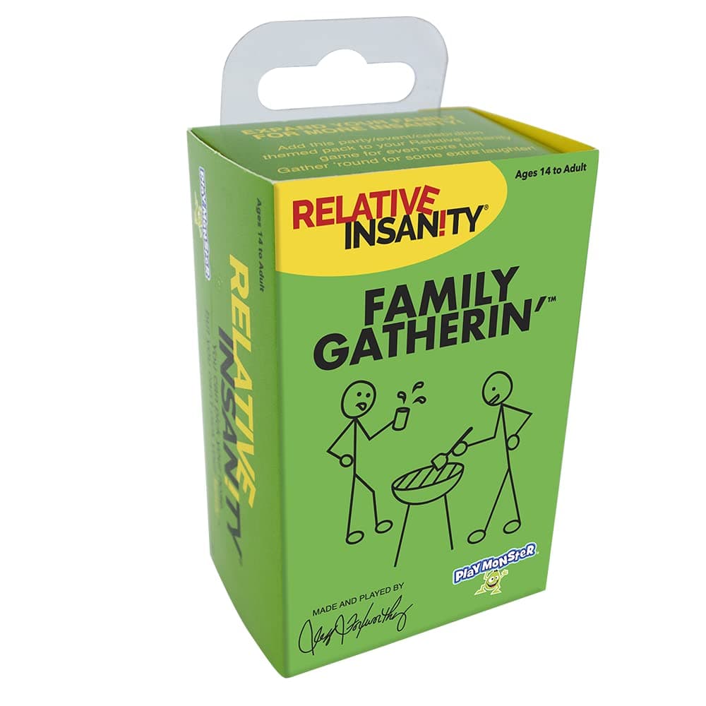 PlayMonster Relative Insanity — Family Gatherin' — Laugh-Out-Loud Party Game All About Family — Ages 14+