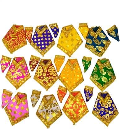 SHINDE EXPORTS shirdi saibaba idol dress cloth vastra shawl (pack of 12 for 18 inches idol (six no.))