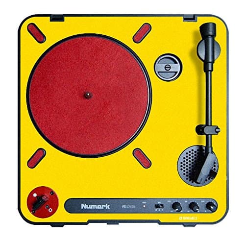 Protective Vinyl Overlay Skin Made To Fit Numark PT-01 Scratch Portable Turntable (Yellow)