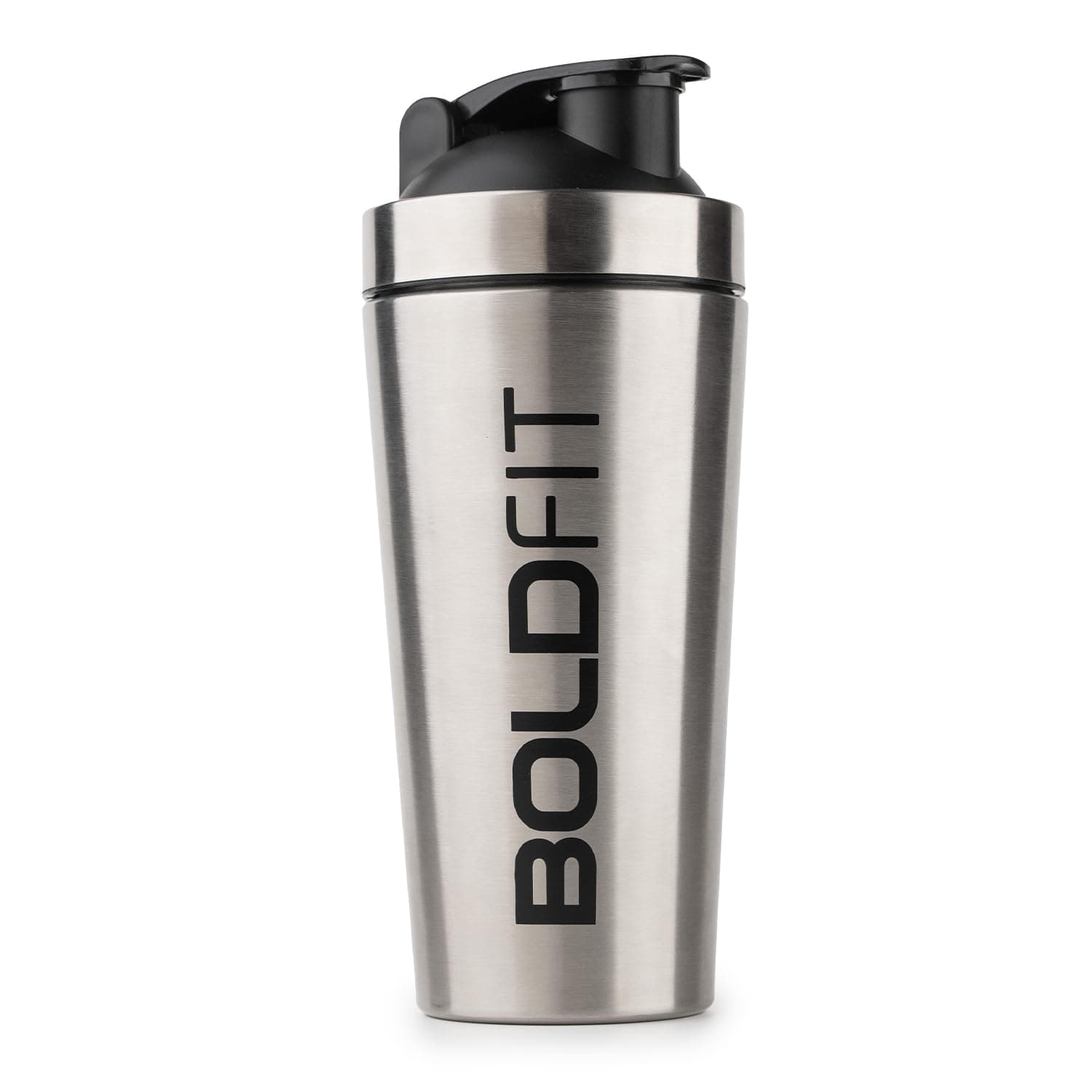 Boldfit Stainless Steel Gym Shaker Bottle Shaker Bottles for Protein Shake 100% Leakproof Guarantee Protein Shaker Sipper Bottle Pre Workout Steel Shaker With Measurement 700 ml