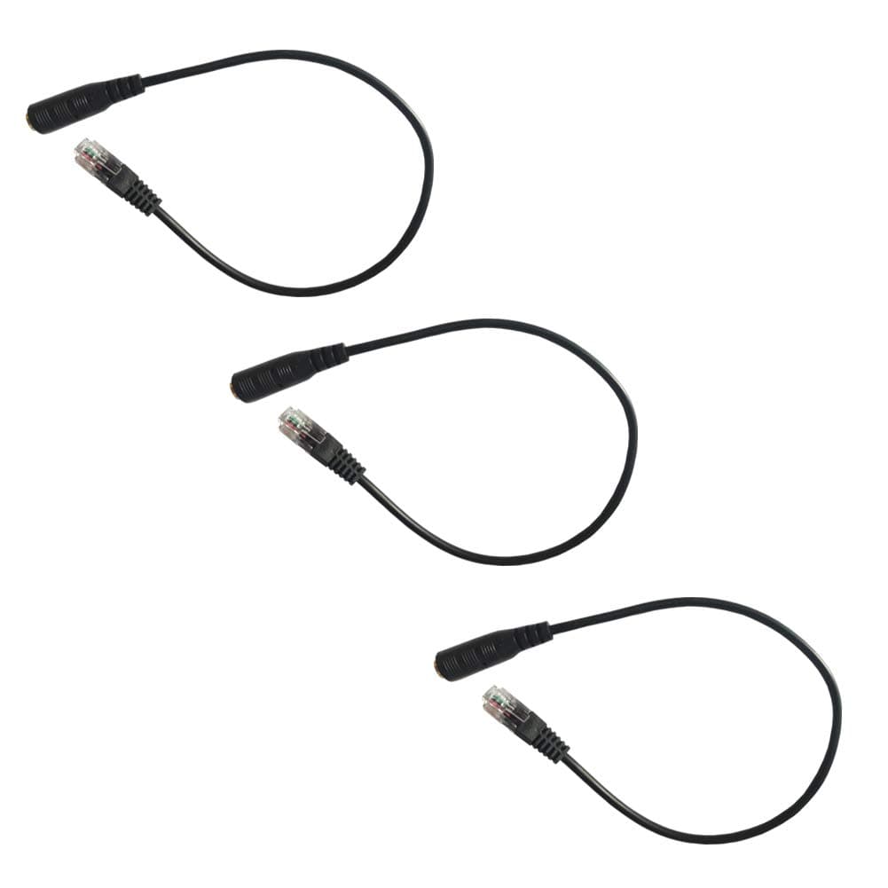 SINCODA 3 Pack RJ9 4P4C Male to 3.5mm Female Headset Phone MIC Audio Splitter Adapter Cable