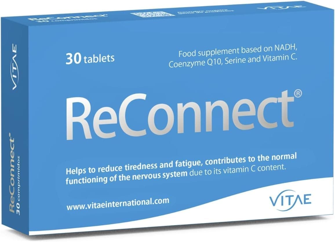 ReConnect | NADH, CoQ10, Serine, Vitamin C | Energy | Improve Performance | Memory | Mental Fatigue | Focus and Concentration | 30 tablets