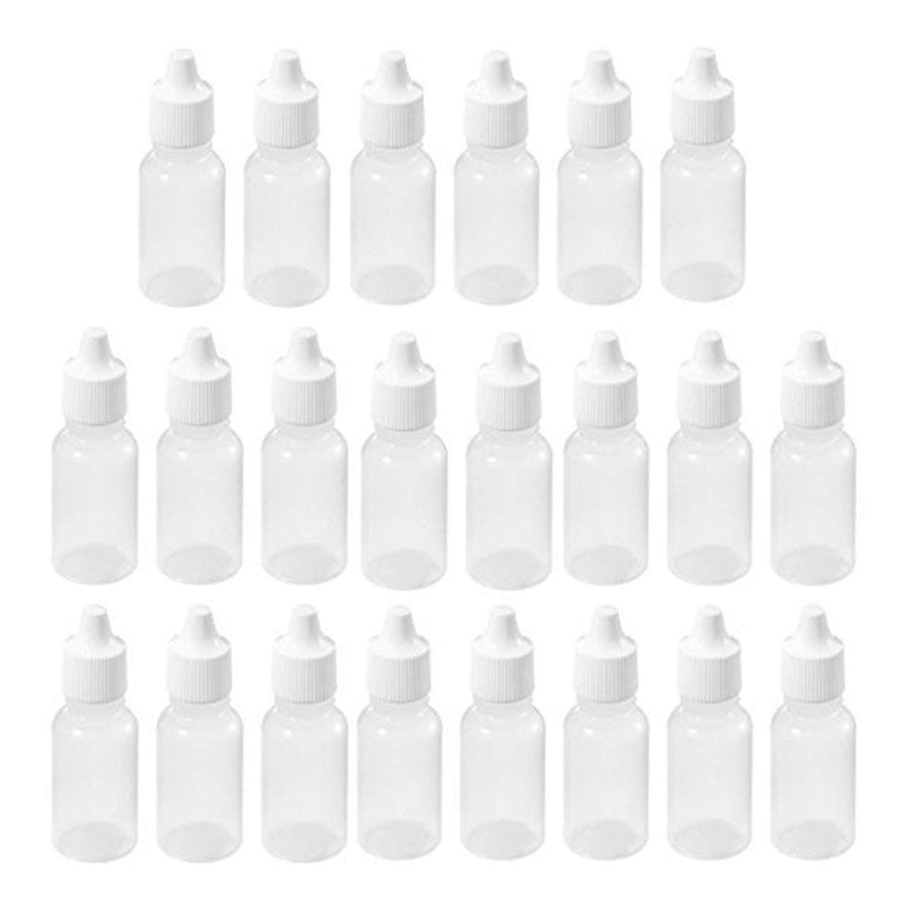 ACENIX® 50 Pieces 5ml dropper potion bottles White small Plastic Empty Refillable Squeezable Liquid sample dropper bottles