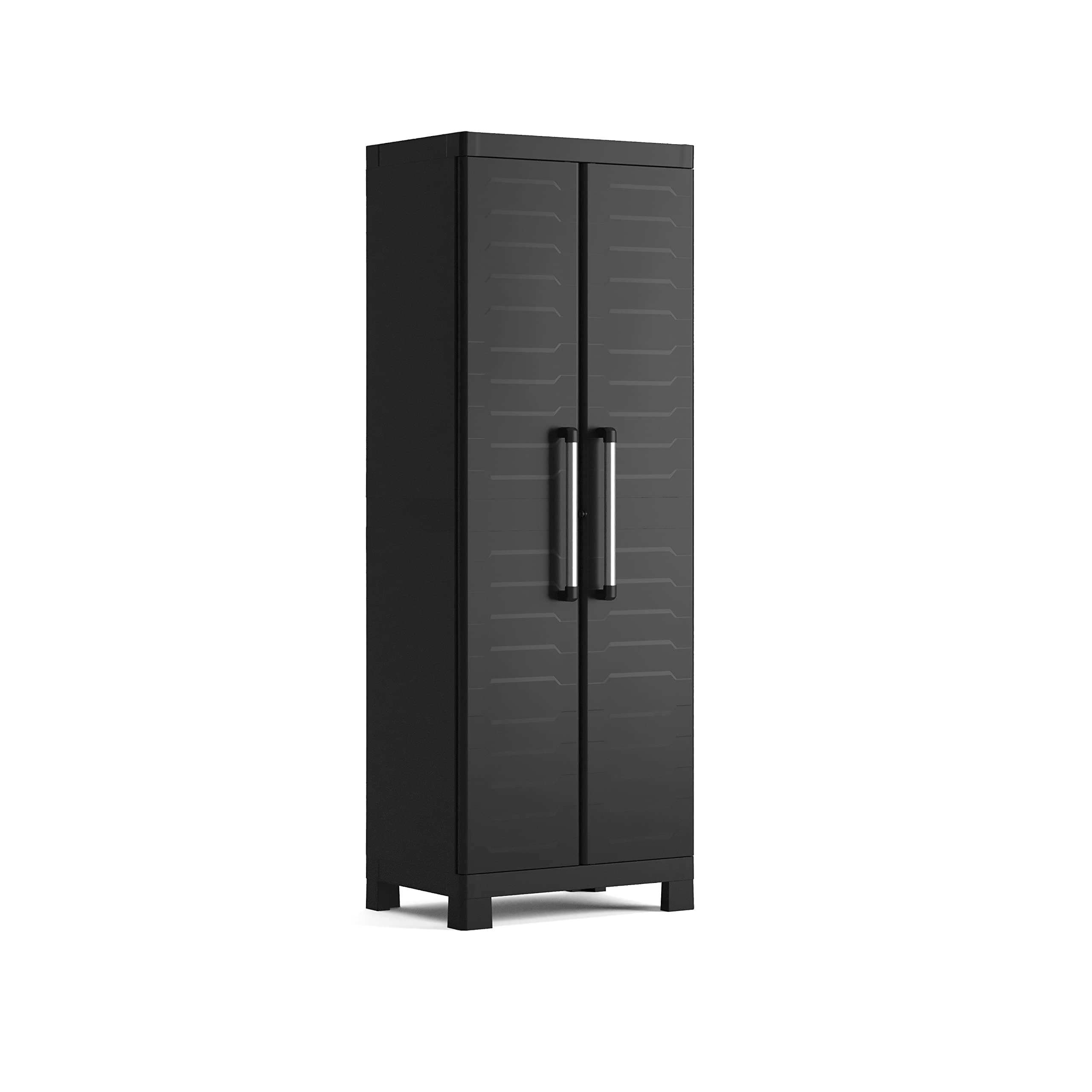 – Keter Detroit Tall Indoor Garage Utility Multi purpose Cabinet - Black