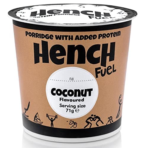 Hench Fuel High Protein Porridge, Instant Oats, 20g of Protein Per Pot, Low Sugar, High Protein, Real Fruit Ingredients, Healthy Breakfast, Meal Replacement