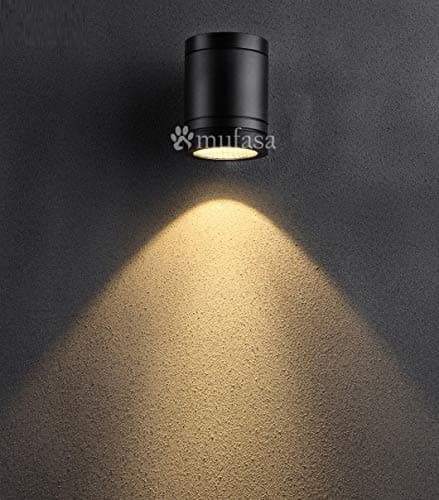 5 Watts LED Down Light Wall Light Indoor Outdoor Waterproof Lamp Modern Home Lighting Best for Entrance Gate Pillars Boundary Stairs Warm White, Aluminum (Pack of 1)