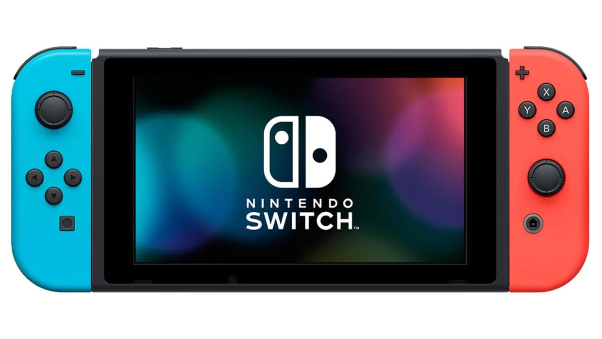 Nintendo Switch with Neon Blue and Red Joy-Con (Renewed)