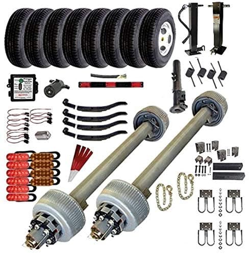 Gooseneck Flatdeck Trailer Parts Kit - 24,000 lb - Tandem Dually Brake Axles - Frame Width 50" - Model 5232 (Deluxe)