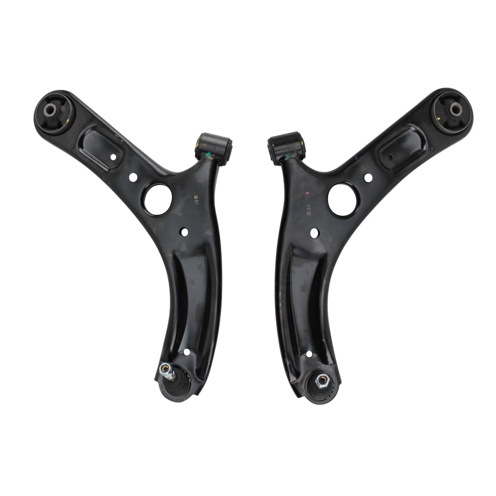 TRQ Front Lower Control Arm with Ball Joint Set Compatible with 2014-2018 Kia Forte