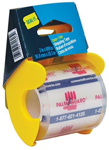 Seal-It Super Clear Shipping Tape on PalmGuard Dispenser 2 Inches x 800 Inches, Pack of 6, 4,800 Inches Total