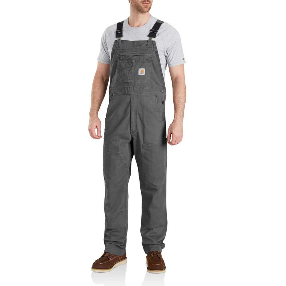 Carhartt RUGGED FLEX RELAXED FIT CANVAS BIB OVERALL Relaxed Fit Canvas Bib Overalls Overalls Uniforms Carpentry Work Wear One Piece