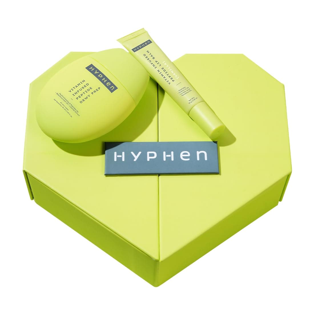Hyphen Gift Kit Set for Women & Men|Vitamin - Infused Peptide Heart Gift Kit|Visible Dewy Glow & Moisturized, Juicy Lips|Anniversary, Birthday, Valentine, Raksha Bandhan & All Occasions Gift Set For Special Him/Her, Green, 1