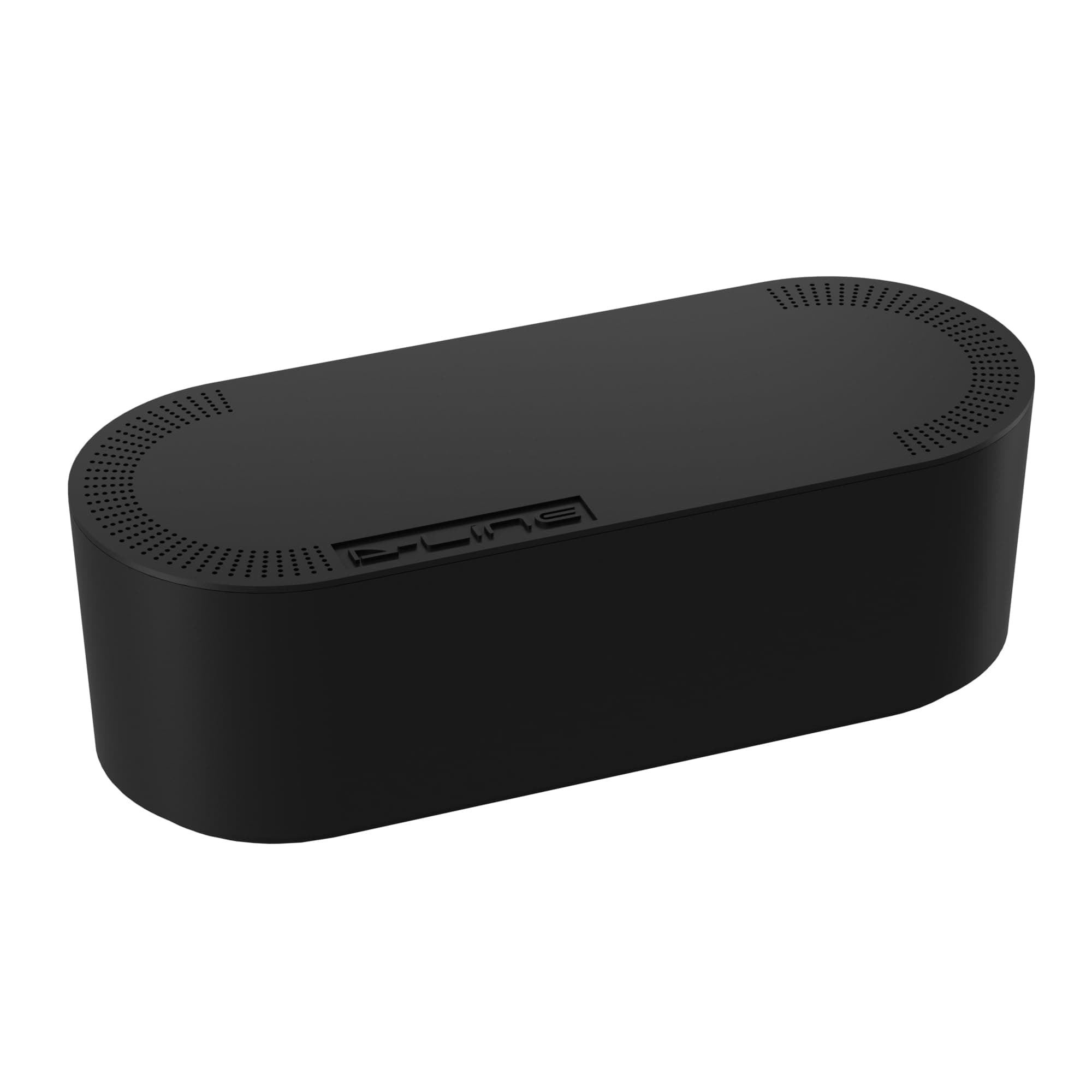 Cable Management Box, Power Strip Holder, Floor Outlet Hiders, Desk Cord Organizer, Cover TV Wires, Wire Storage, Extension Hider, Office Concealer for Cords, Baby Proof Cables - Large, Black