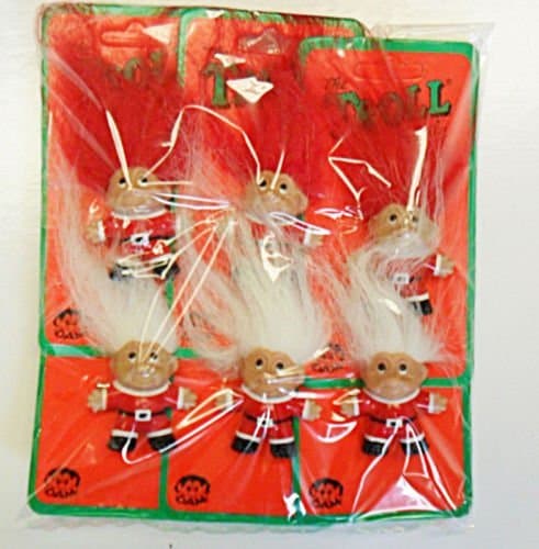 (ONE) DAM Christmas Pin Troll 1.5 inch #50699 (colors vary) by DAM Trolls