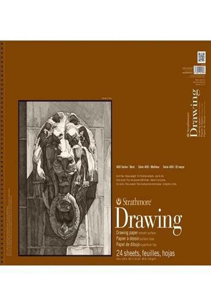 Strathmore 400-108 400 Series Drawing, Smooth Surface, 18"x24" Wire Bound, 24 Sheets