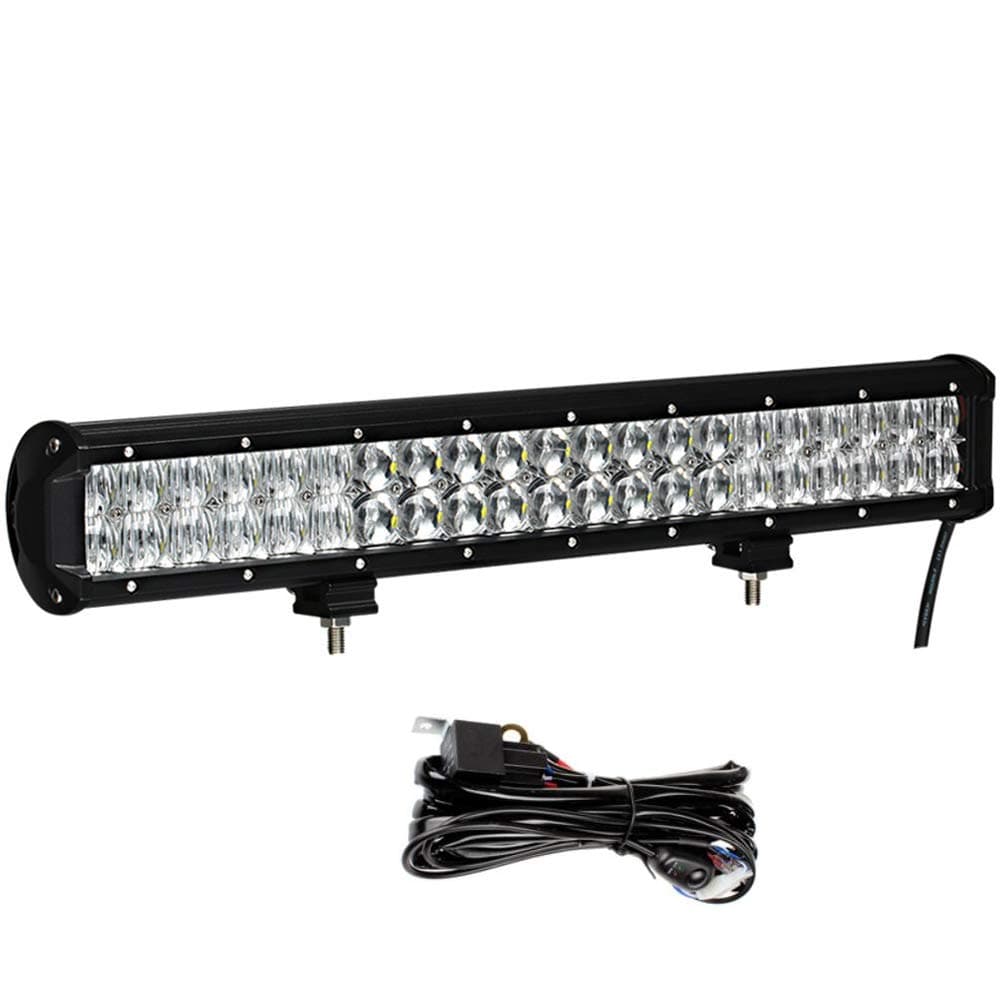 20 inch 5D Lens 126W Combo LED Work Light Bar+Wiring Kit For Auto Boat Tractor Truck 4WD Trailer SUV 4x4 ATV