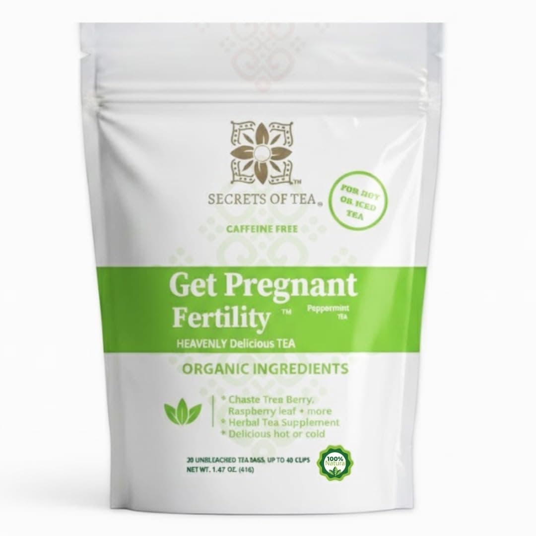 Fertility Tea with Organic Chasteberry & Red Raspberry Leaf to Help With Conception, Ovulation and Regular Menstrual Cycles, 40 Cups (1 Pack)